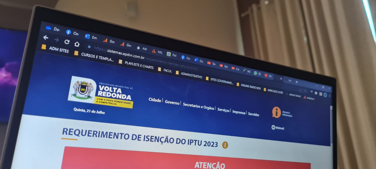 Desconto no IPTU 2023 pode ser solicitado até quarta-feira em Volta Redonda