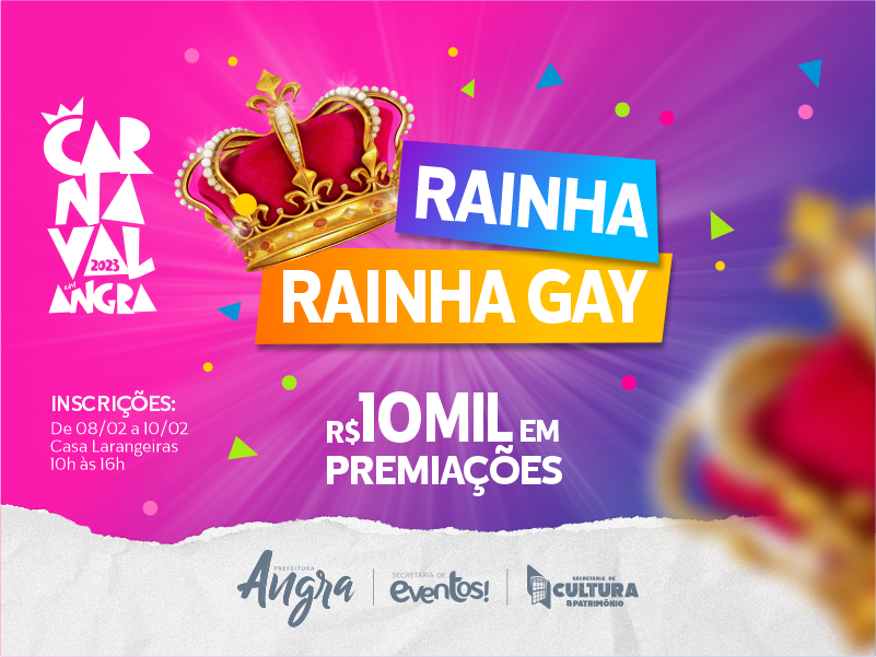 Inscrições para Rainha e Rainha Gay começam nesta quarta-feira em Angra