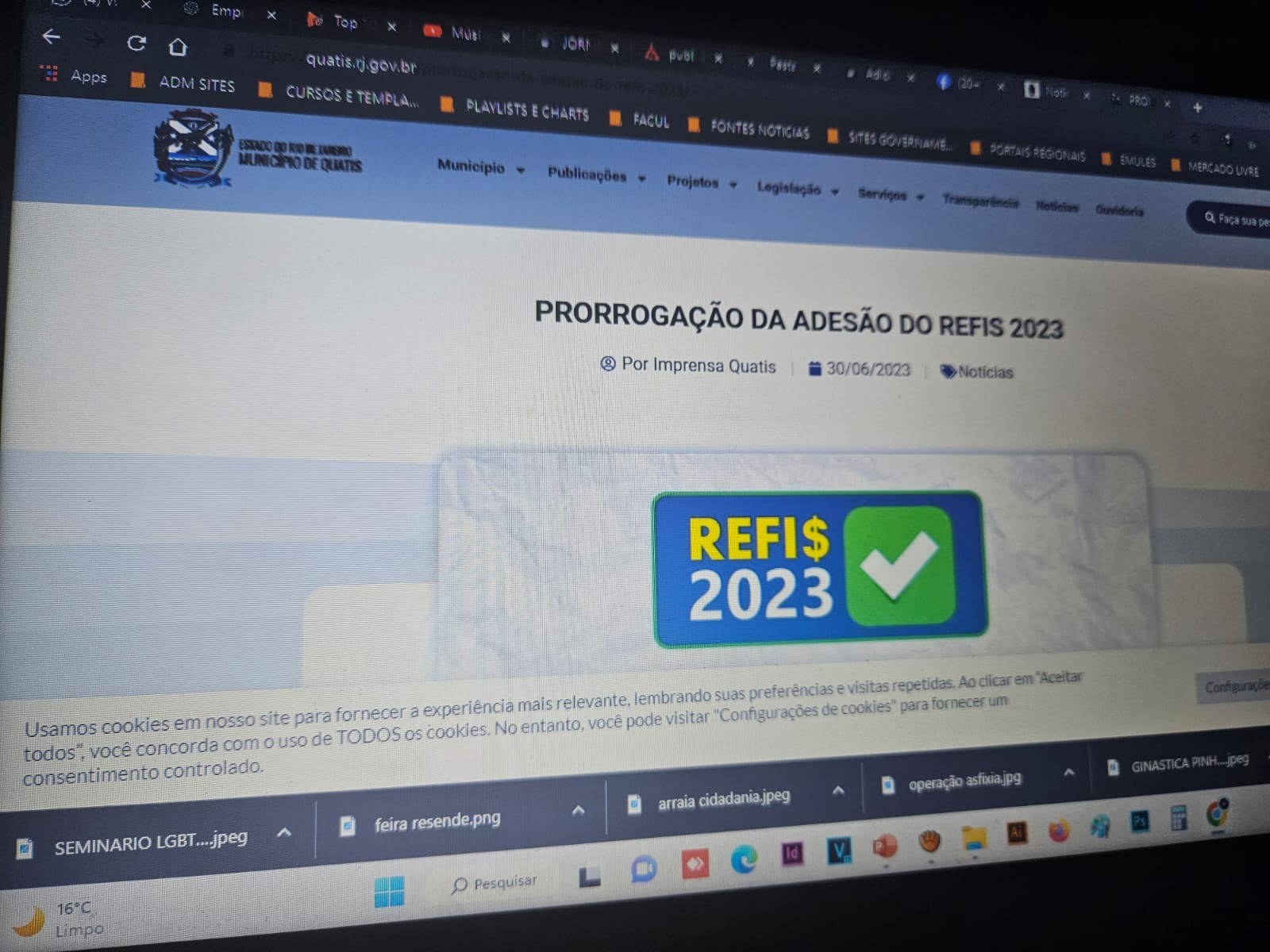 Prefeitura de Quatis prorroga prazo para adesão ao REFIS