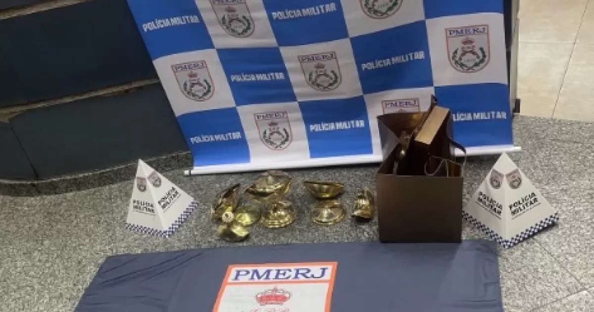 Objetos sagrados furtados de igreja são recuperados em operação da PM em Barra Mansa