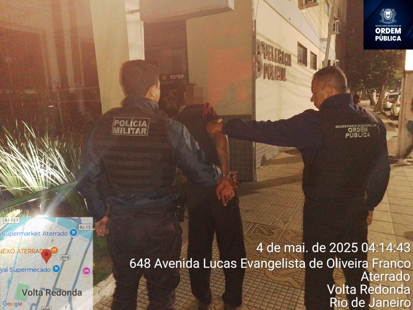 Suspeito de furtar igreja é detido pela Ordem Pública de Volta Redonda