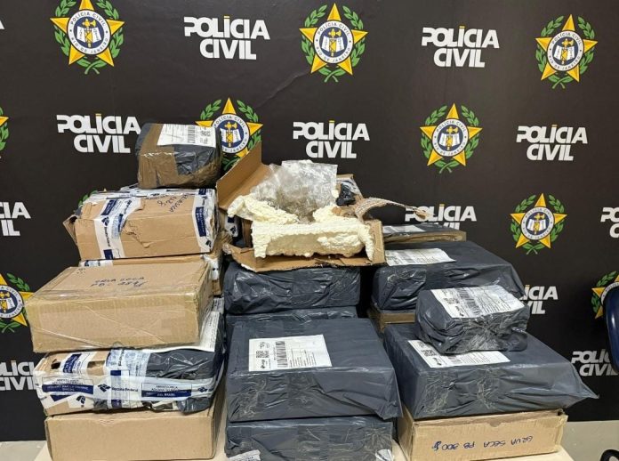 Operação da 90ª DP (Barra Mansa) apreende 24 caixas de maconha de alto valor no Aeroporto do Galeão