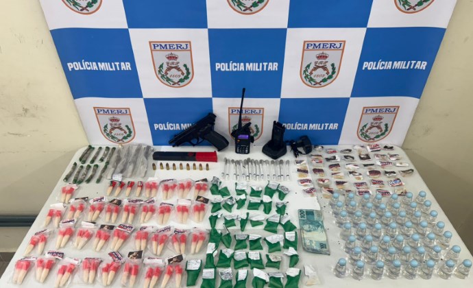 Polícia apreende drogas e arma durante festa do Dia das Crianças em Volta Redonda