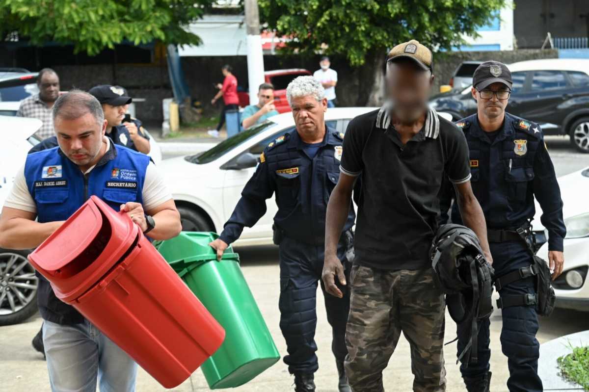 Suspeito de furtar lixeiras públicas é localizado em Barra Mansa
