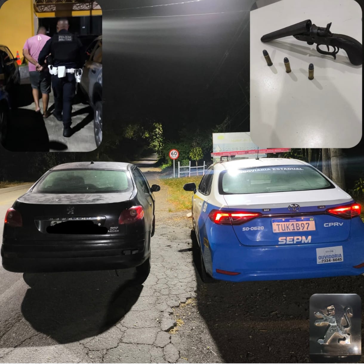 Motorista é preso com revólver durante blitz da CPRV em Piraí