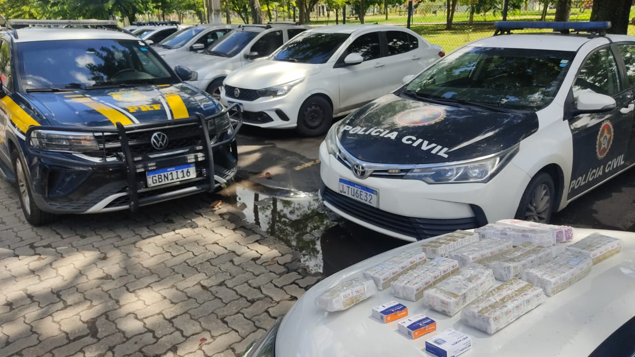 Casal é detido com medicamentos e produtos contrabandeados na Via Dutra, em Itatiaia