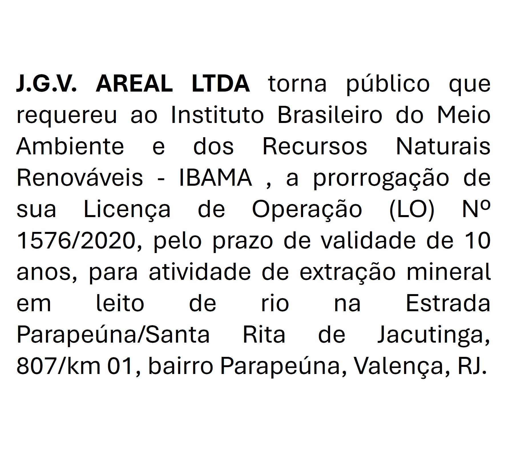 LICENÇA DE OPERAÇÃO (LO) Nº 1576/2020