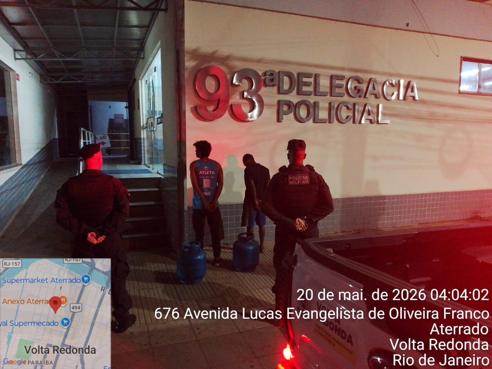 Rota Noturna da Semop prende dois suspeitos de tentativa de furto em bar no bairro Colina