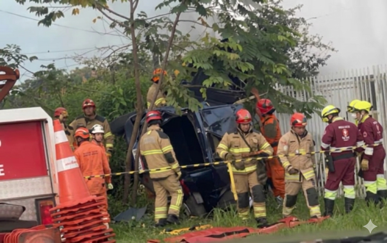 Colisão entre carro e caminhão deixa mulher ferida na BR-393, em Barra Mansa