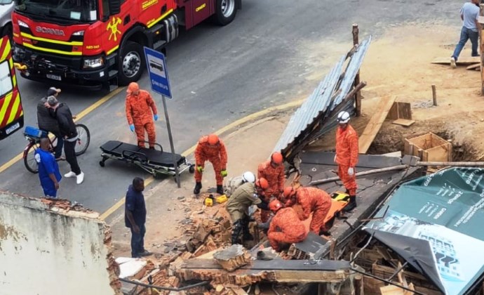 Operário fica ferido após queda de muro em obra de Volta Redonda