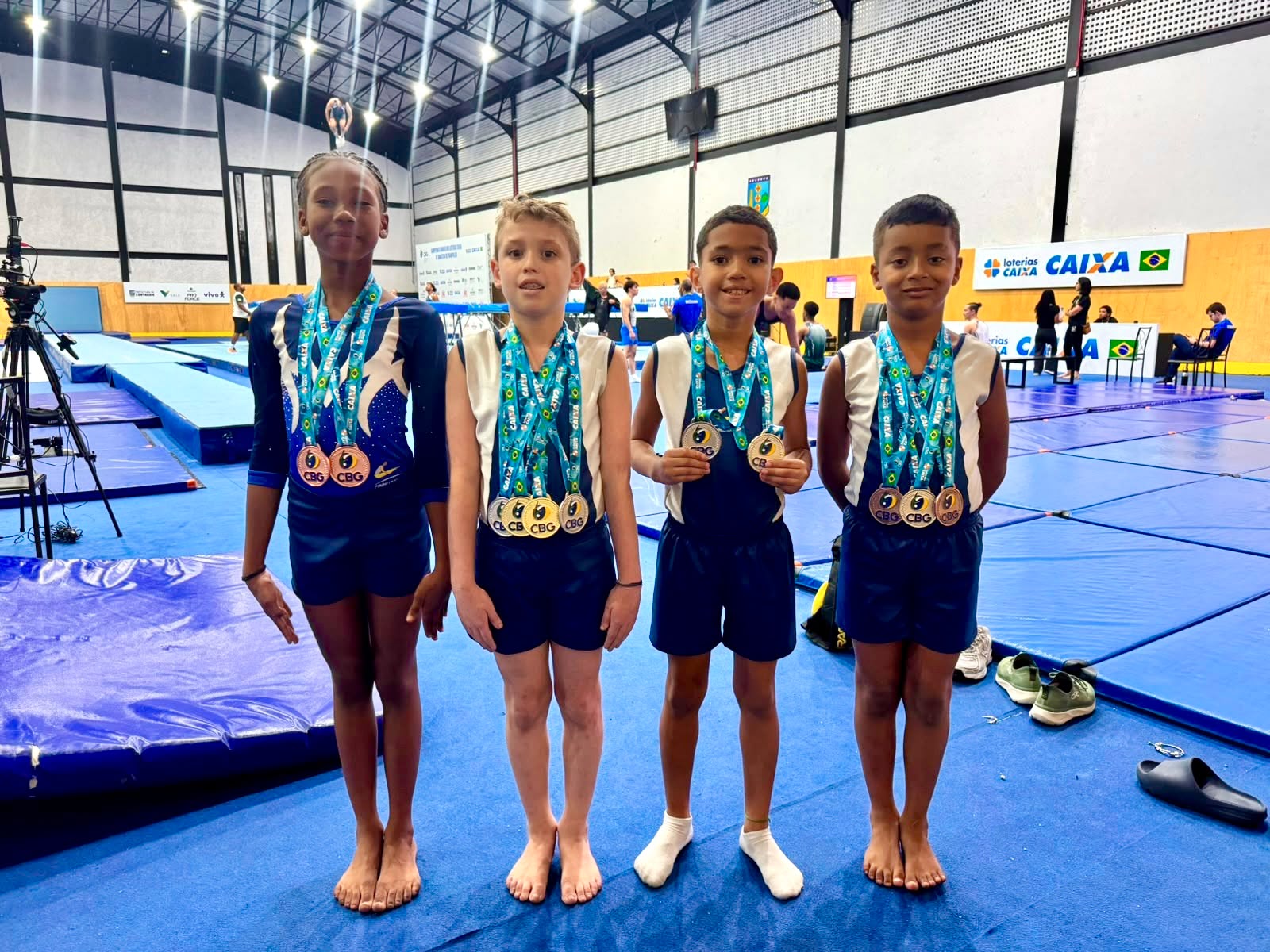 Pinheiral conquista 11 medalhas no Campeonato Brasileiro de Ginástica de Trampolim