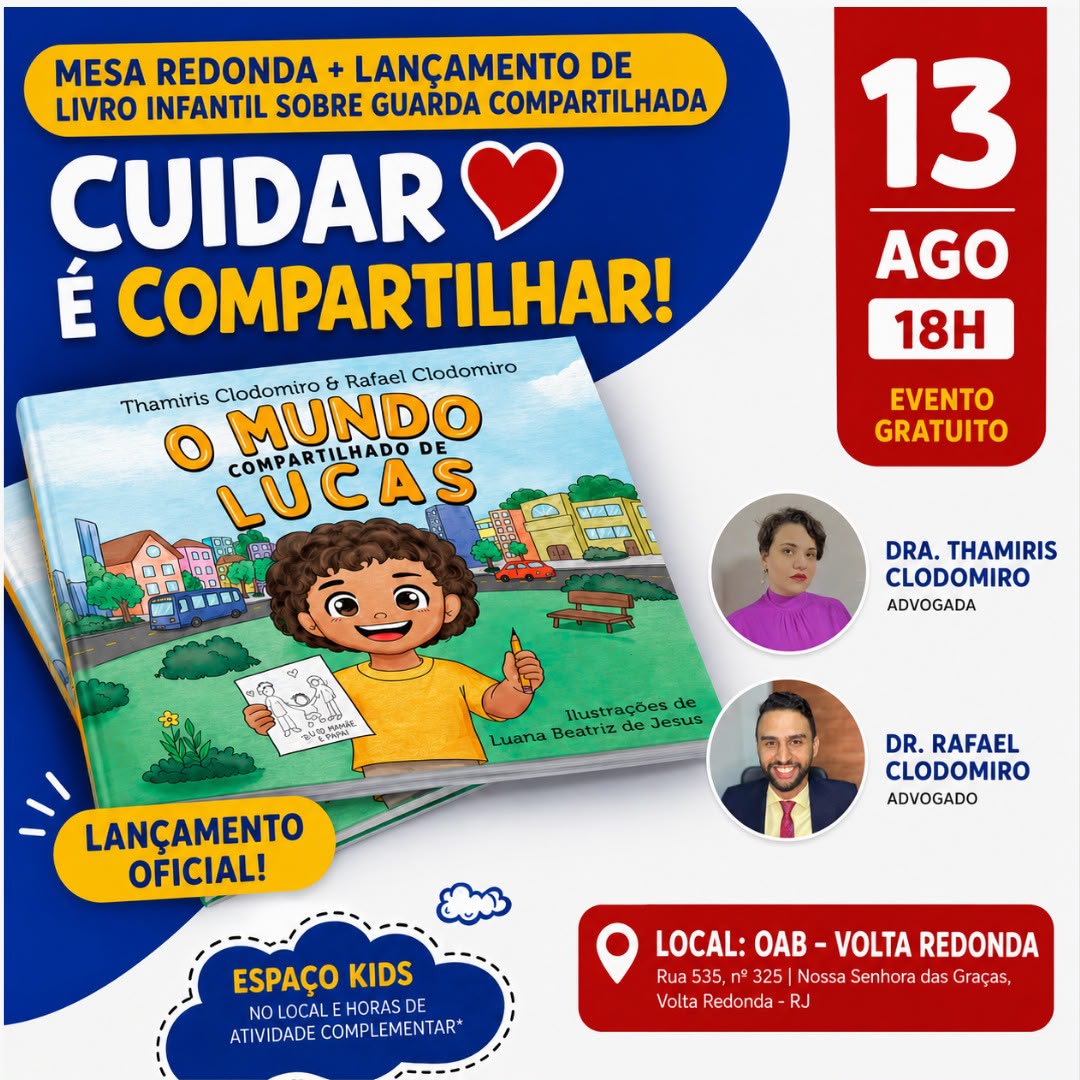 Casal de advogados lança livro infantil sobre guarda compartilhada e responsabilidade parental