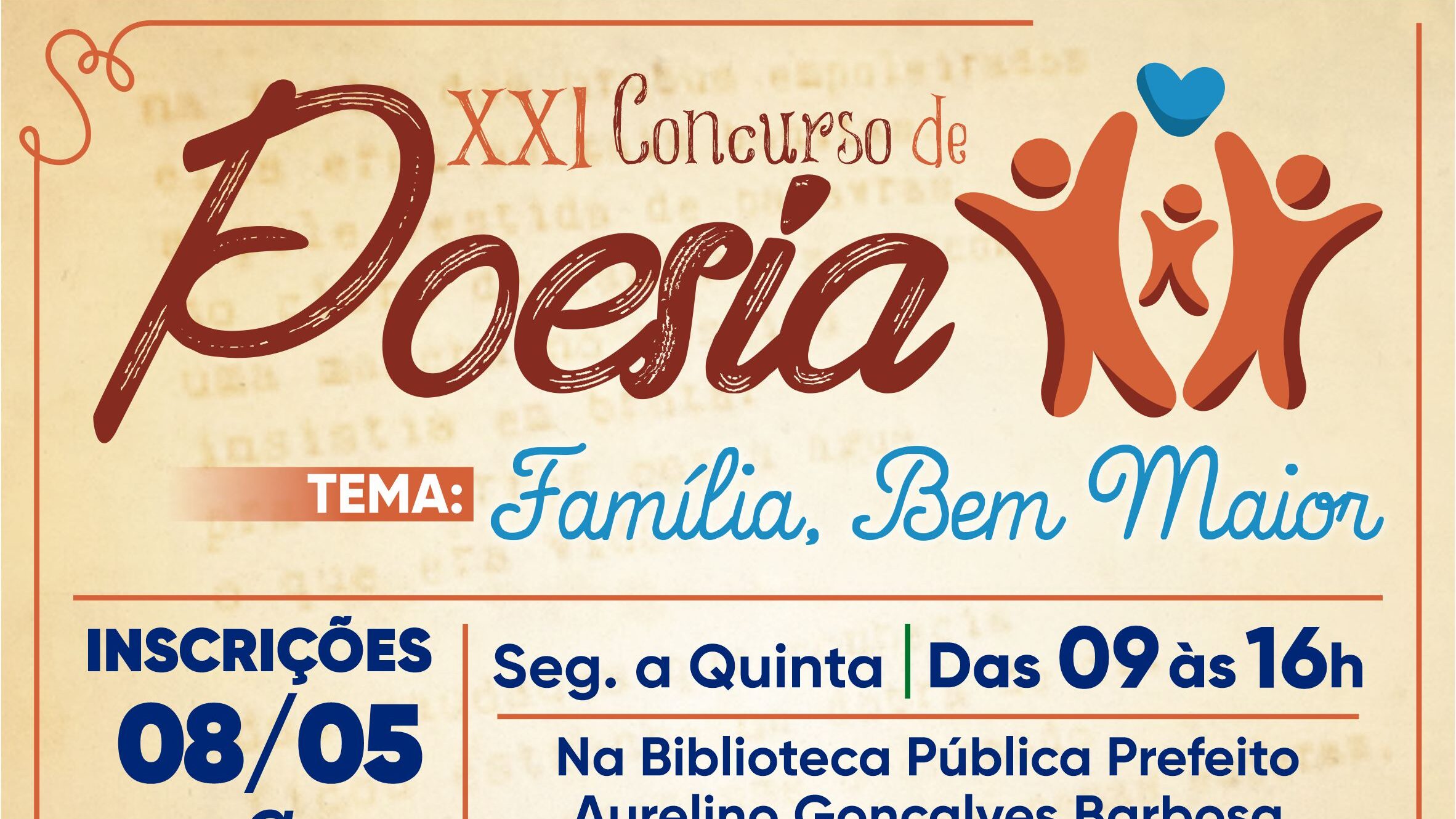 Pinheiral abre inscrições para XXI Concurso de Poesia